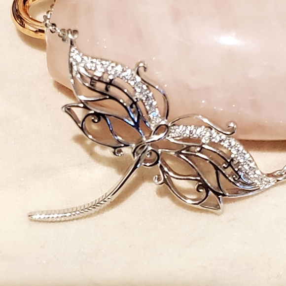 NEW Sterling Diamond Dragonfly Music(Treble Cleff)Note Necklace - Picture 10 of 10